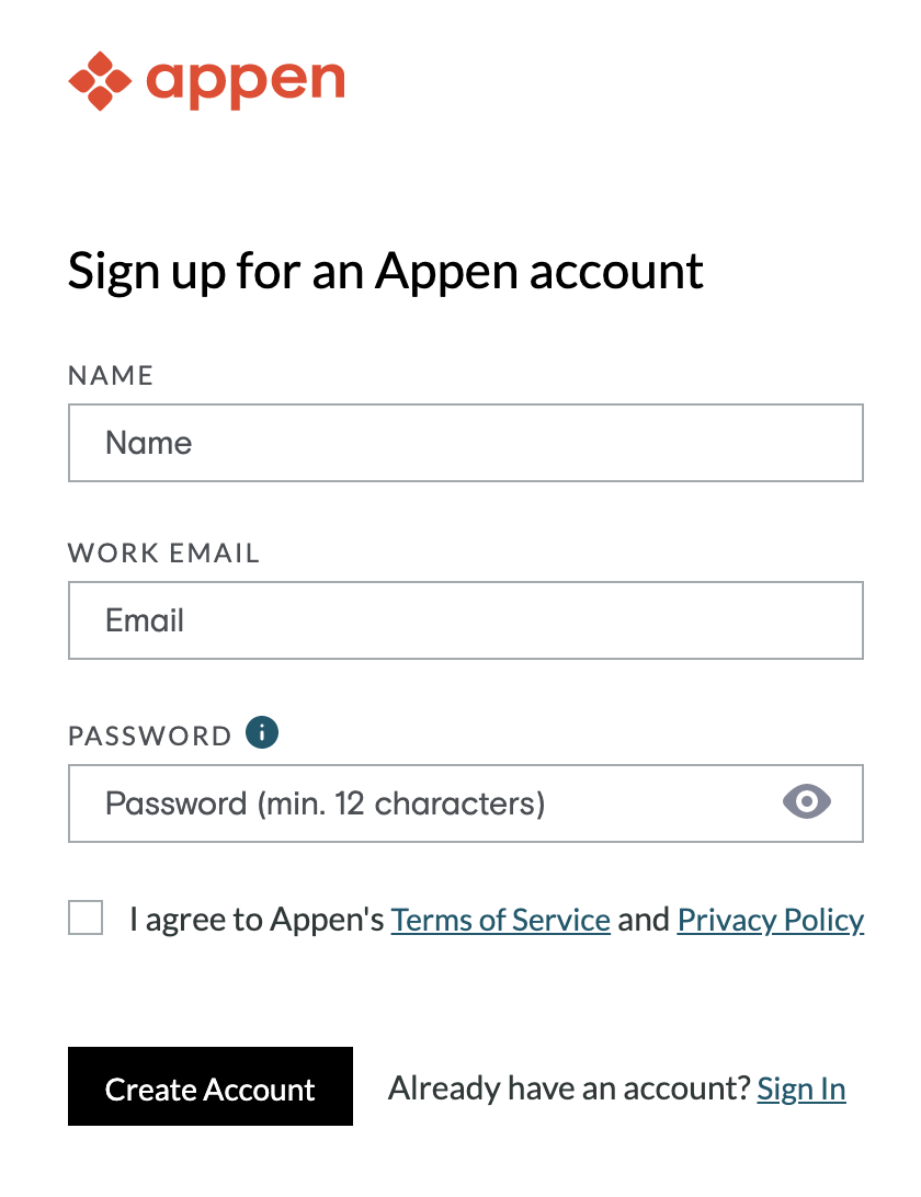 New User Sign-Up Process – Appen Success Center